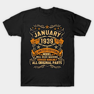 1939 birthday vintage men women T-Shirt